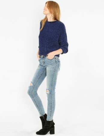 Maille chenille : la pull cropped