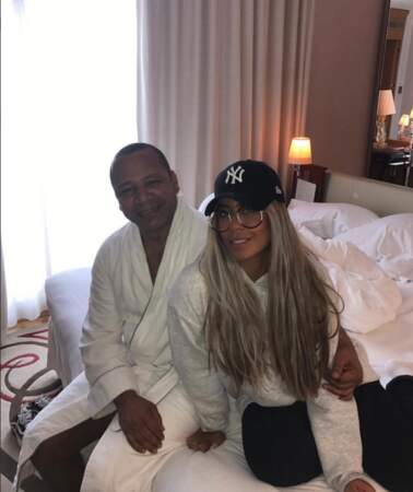 Rafaella Beckran et son père Neymar da Silva Sr, ancien joueur de football lui aussi