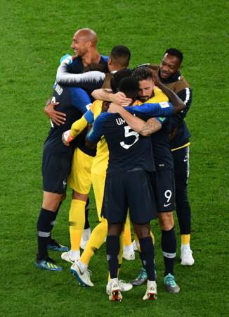 La joie de l'équipe de France