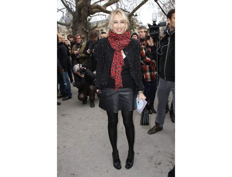 Alexandra Golovanoff : la jupe en (faux) cuir