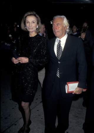 Lee Radziwill et Giorgio Armani à New York en 1994.