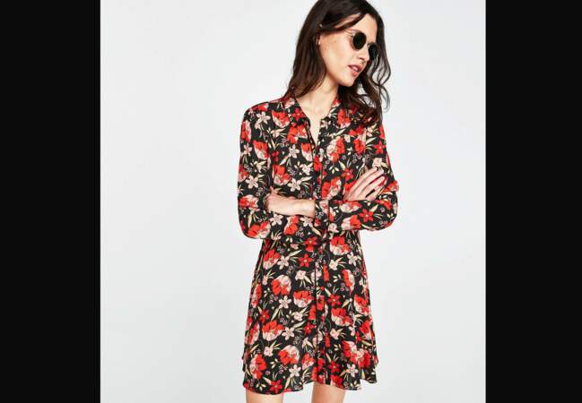 Nouveautés Zara : la robe à fleurs