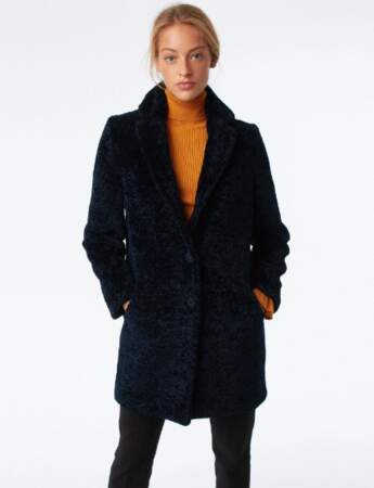 Manteau fluffy : in the navy