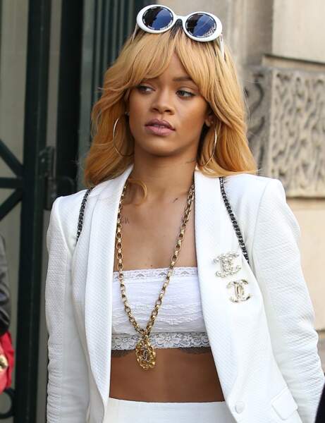 La coloration blonde de Rihanna