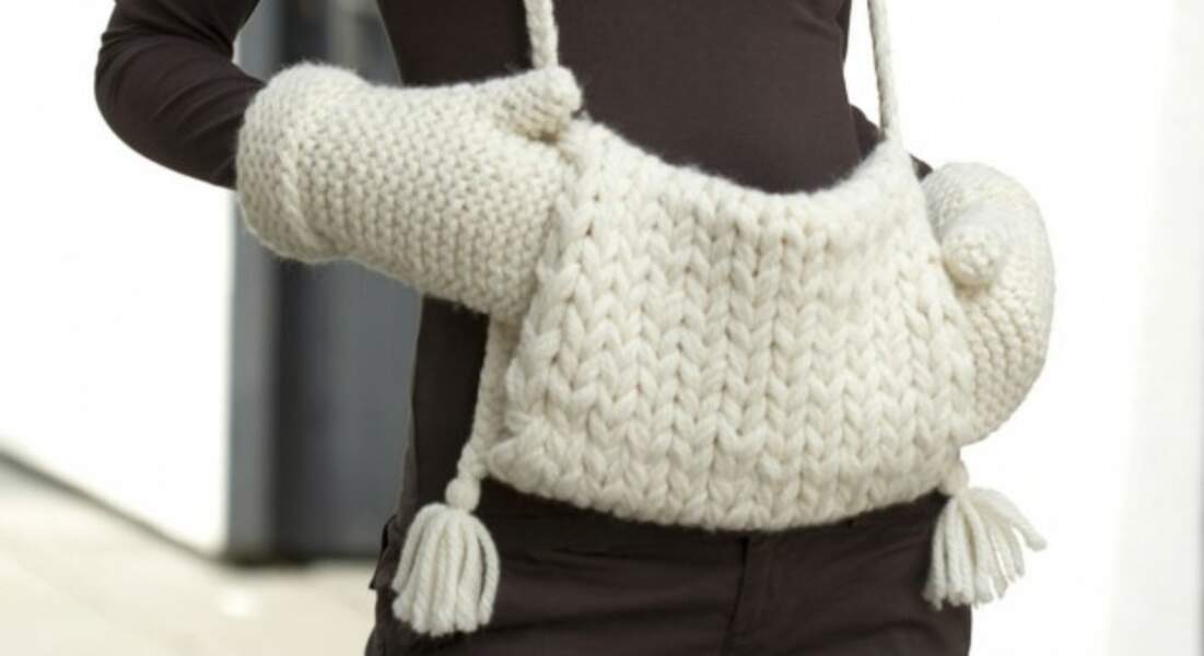 uni Blanc Manchon tricot 