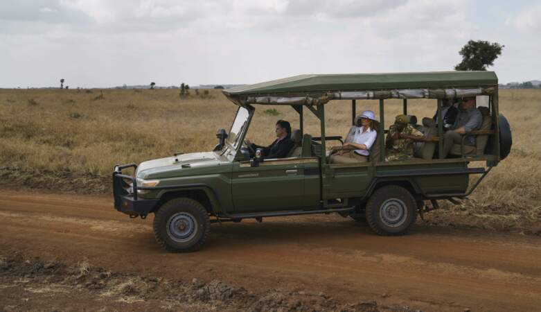 Melania Trump en visite dans le parc national de Nairobi. 
