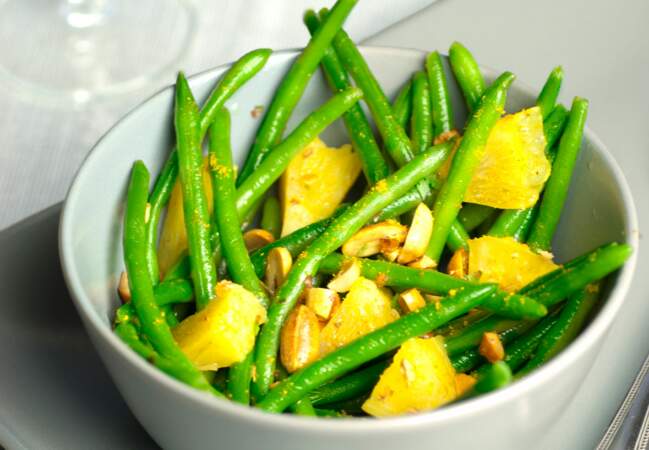 Salade de haricots verts ananas au curry