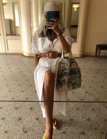 Sophie Fontanel : la robe-chemise blanche