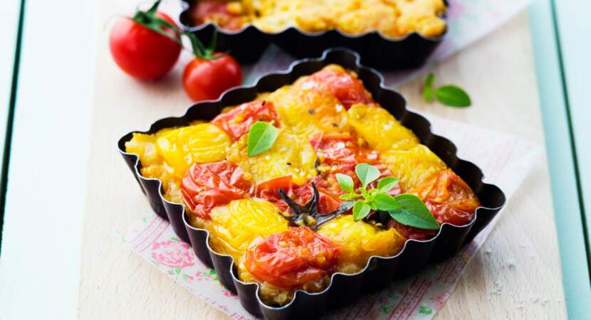 Tarte tatin de tomates et parmesan