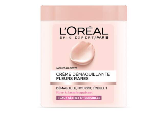Crème Démaquillante aux fleurs rares, L’Oréal Paris : pour un démaquillage-massage