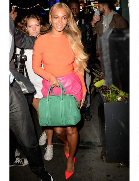 Beyonce et son bowling coloré