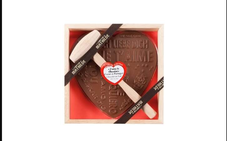 Coeur en chocolat " je t'aime"