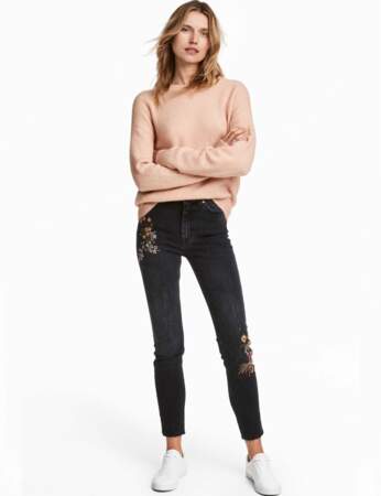 Soldes H&M : le jean brodé