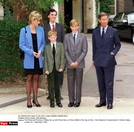 Diana, Harry, William et Charles 