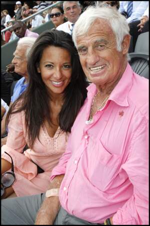 Jean-Paul Belmondo et Barbara Gandolfi à Roland Garros en 2011