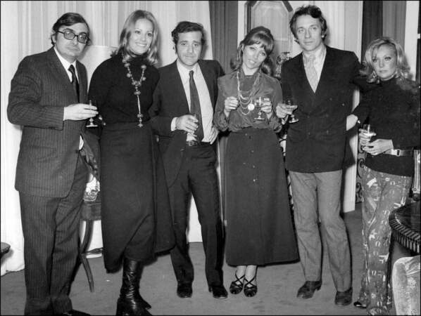 Jean-Pierre Cassel, Stéphane Audran, Jean Yanne et Claude Chabrol, 1970