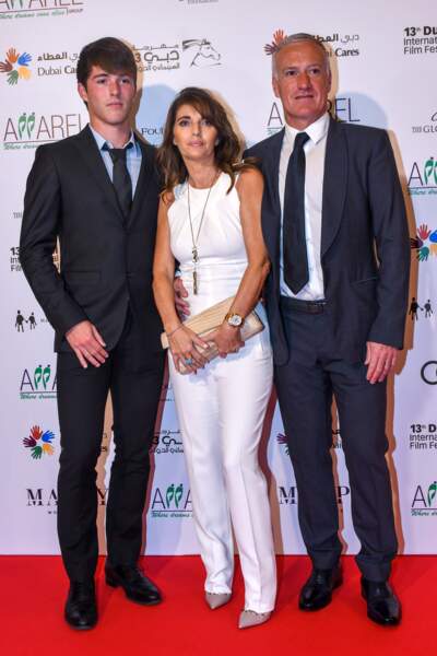 Didier Deschamps, sa femme Claude et leur fils, Dylan : 2016