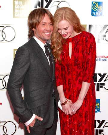Nicole Kidman et Keith Urban à la soirée annuelle du New York Film Festival le 3 octobre 2012.