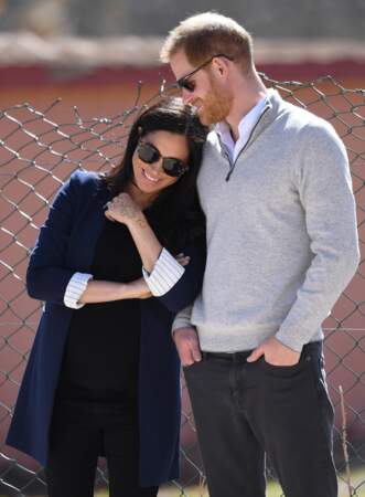 Le prince Harry et Meghan Markle enceinte lors de leur premier voyage officiel au Maroc, février 2019