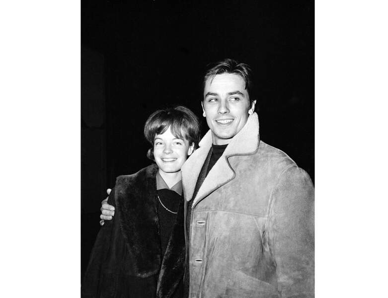 Le couple en 1961, Alain Delon a 26 ans