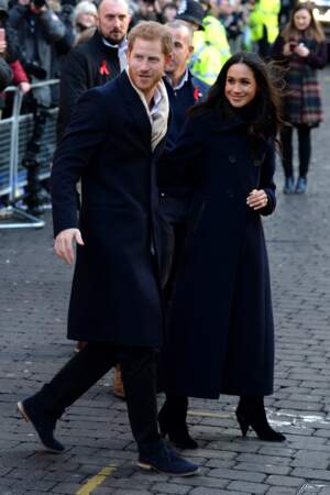 Le prince Harry et Meghan Markle à Nottingham en décembre 2017