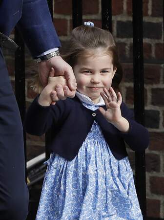 Charlotte de Cambridge à la naissance de son petit frère Louis, le 23 avril 2018