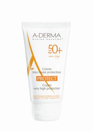 Crème SPF 50+ peaux fragiles normales à sèches A-Derma