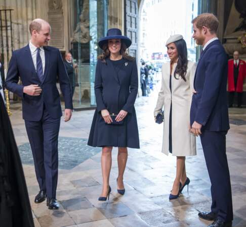 Le prince William, Kate Middleton, Meghan Markle et le prince Harry 