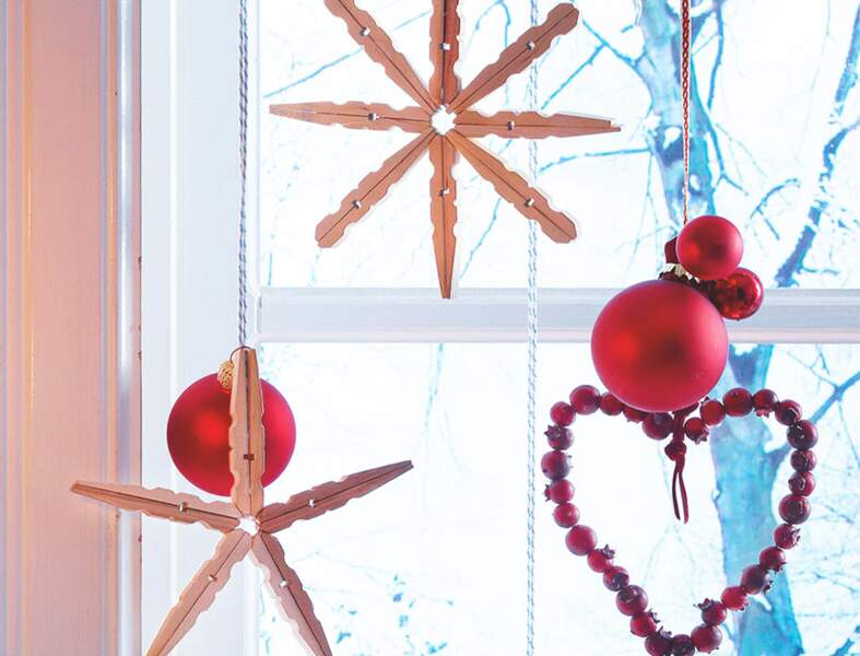 Pour Noël, un intérieur nature vintage avec... des flocons en bois