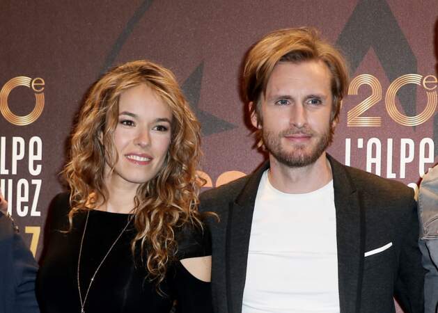 Philippe Lacheau et sa compagne Elodie Fontan au festival de l'Alpes d'Huez pour le film Alibi.com en janvier 2017.