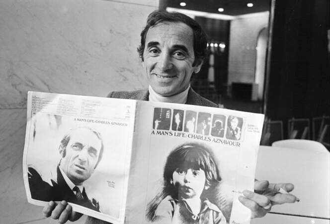 Charles Aznavour a connu une carrière internationale, comme ici à Londres pour son album "A man's life"en 1970.
