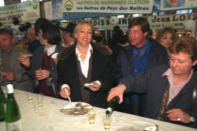 Patrick Sabatier et sa femme Isabelle au festival du film de Cognac en 1996.