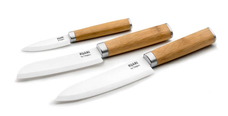Couteau en céramique avec manche en bois