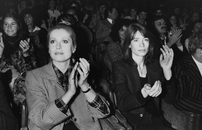 Françoise Hardy et Catherine Deneuve au concert de France Gall en 1978.
