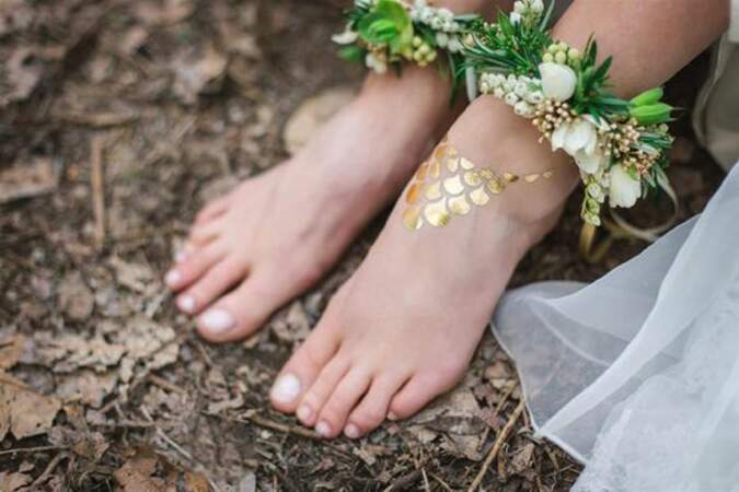 Les pieds de la mariée