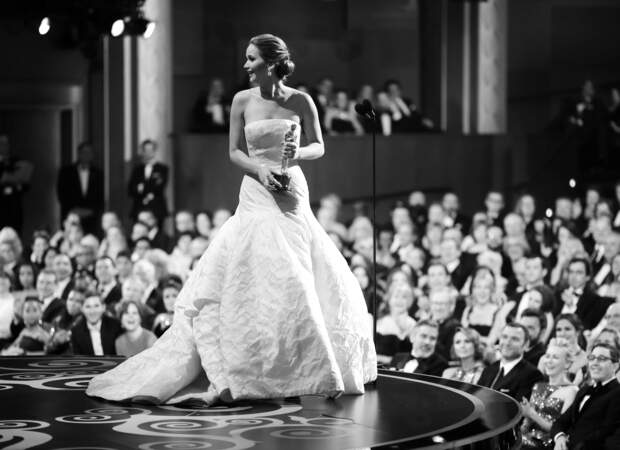 Une belle histoire qui continue... Jennifer Lawrence était en Dior quand elle a reçu un Oscar en 2013