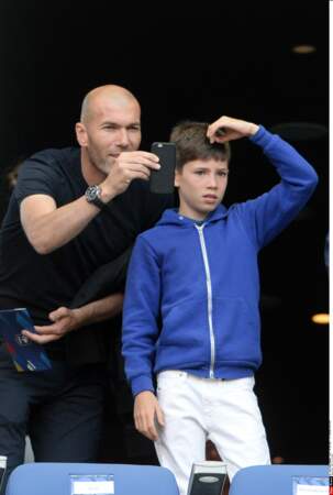 Zinédine Zidane et son fils Elyaz, 2015