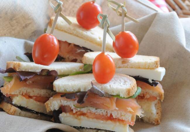 Club sandwich saumon-chèvre