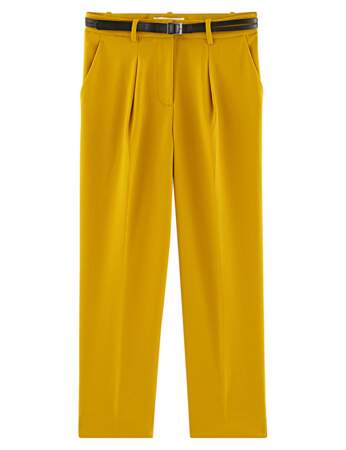 Top couleur jaune : le pantalon