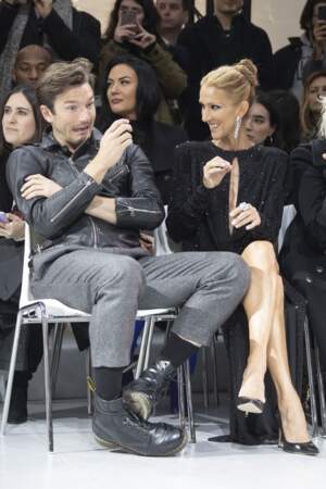 Celine Dion et Pepe Munoz au défilé d'Alexandre Vauthier à la Fashion Week Printemps/Été 2019