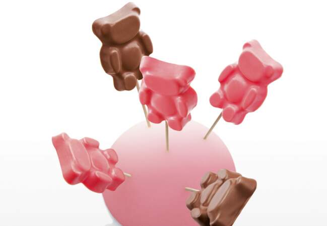 Bisounours fraise et chocolat lacté par Christophe Michalak