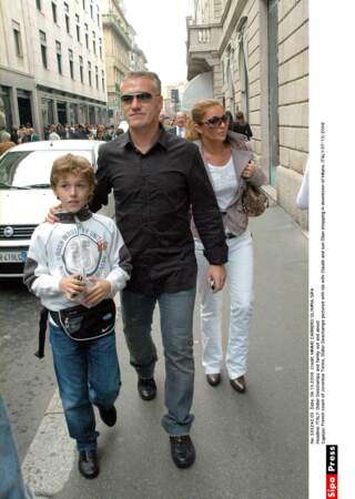 Claude et Didier Deschamps avec leur fils, Dylan