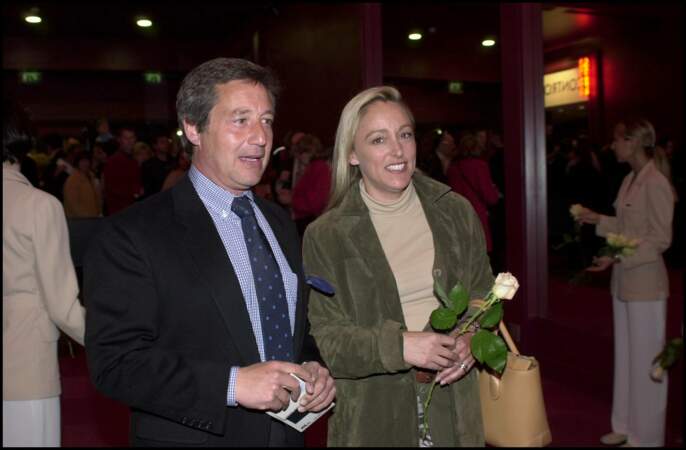 Patrick Sabatier et sa femme Isabelle au concert d'Henri Salvador en 2001.