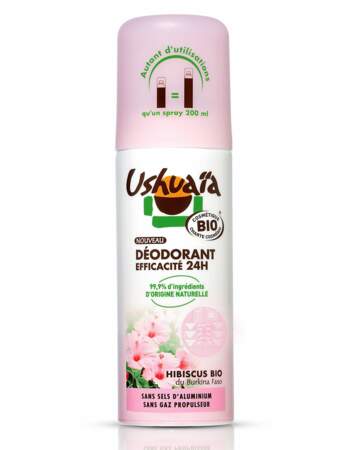 Déodorant Hibiscus bio, efficacité 24 h, Ushuaïa : pour une efficacité longue tenue