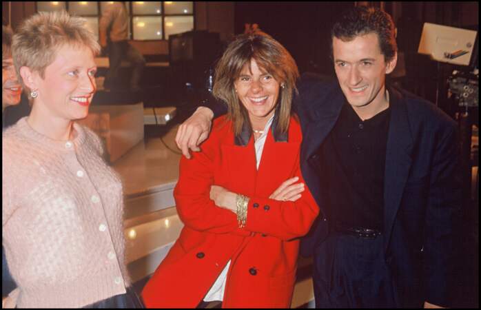 Dechavanne, Dominique Cantien et sa femme Isabelle dans les coulisses de l'émission "Les années 80"