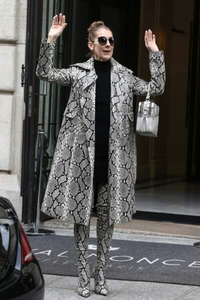 Céline Dion : 27 juillet 2017 sortant de son hôtel parisien.