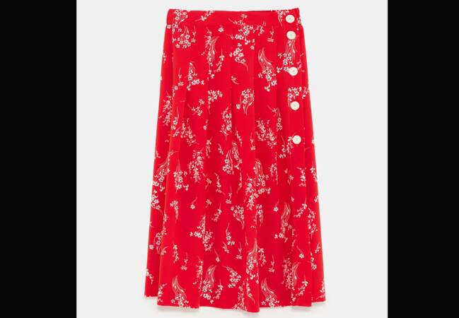 Nouveautés Zara : la jupe à fleurs