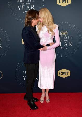 Nicole Kidman et Keith Urban à la soirée de remise du prix CMT artiste de l'année à Nashville en 2017.