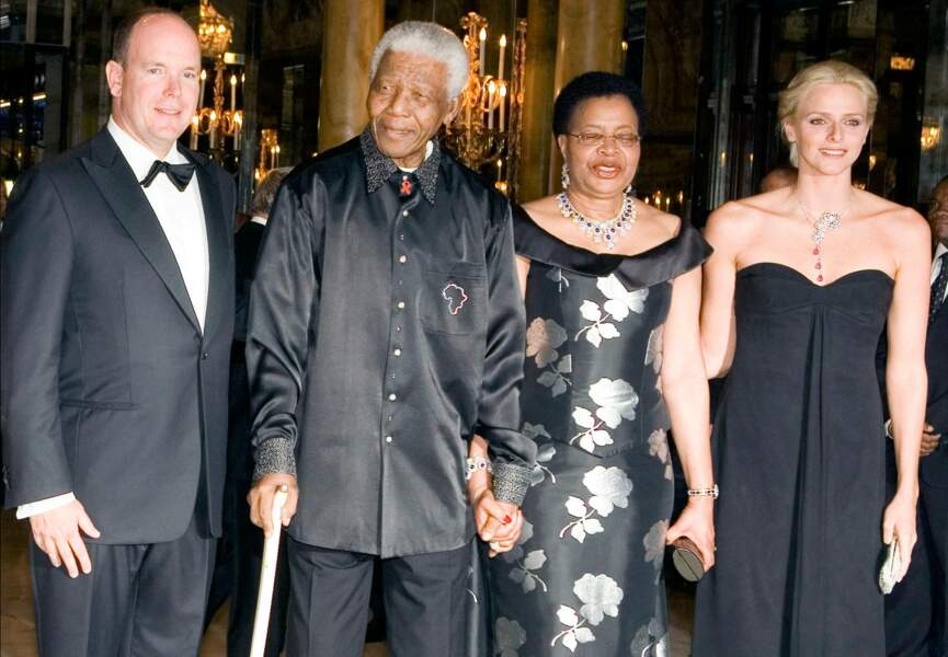 Nelson Mandela, Albert de Monaco et Charlene en 2007