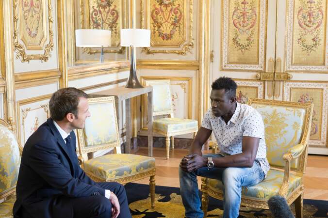 Emmanuel Macron et Mamoudou Gassama